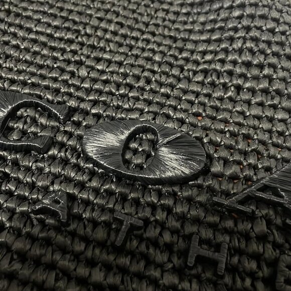 Auth COACH - cal99 Black Straw Shoulder Bag - Picture 8 of 9